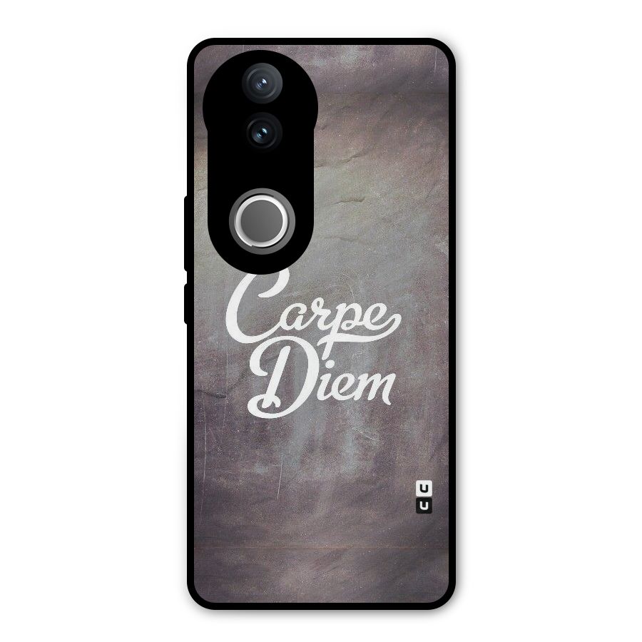 Carpe Diem Rugged Metal Back Case for Vivo V50e