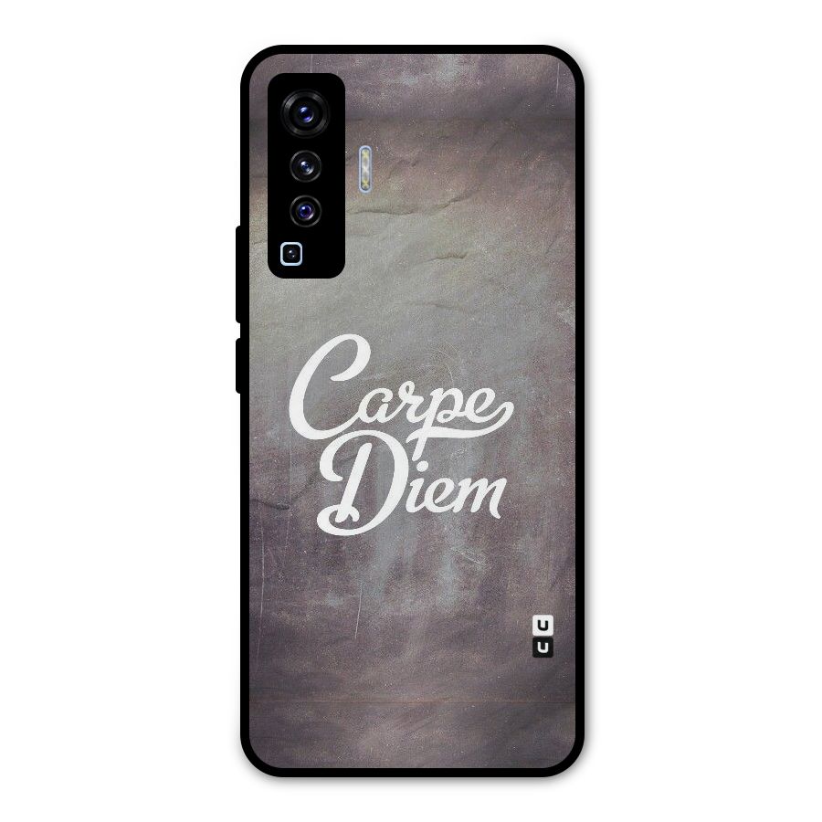 Carpe Diem Rugged Metal Back Case for Vivo X50