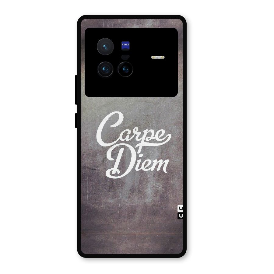 Carpe Diem Rugged Metal Back Case for Vivo X80