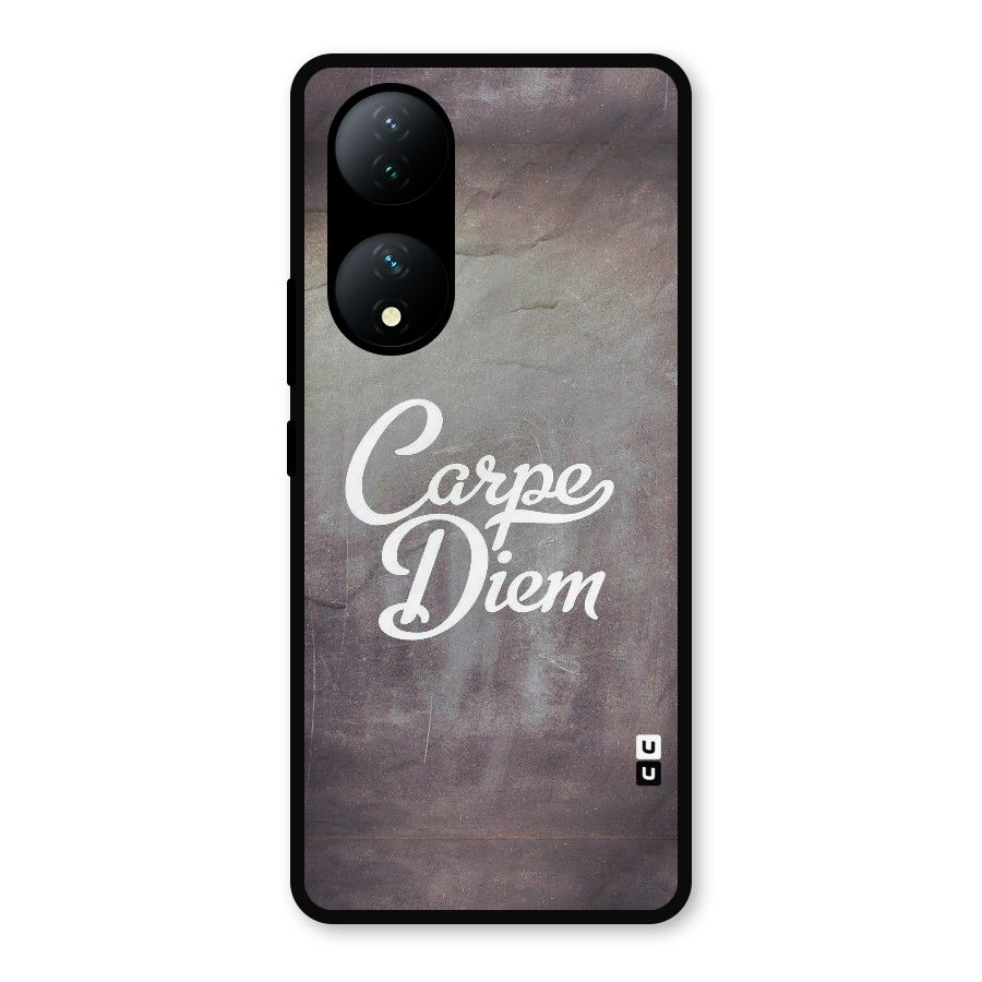Carpe Diem Rugged Metal Back Case for Vivo Y100a