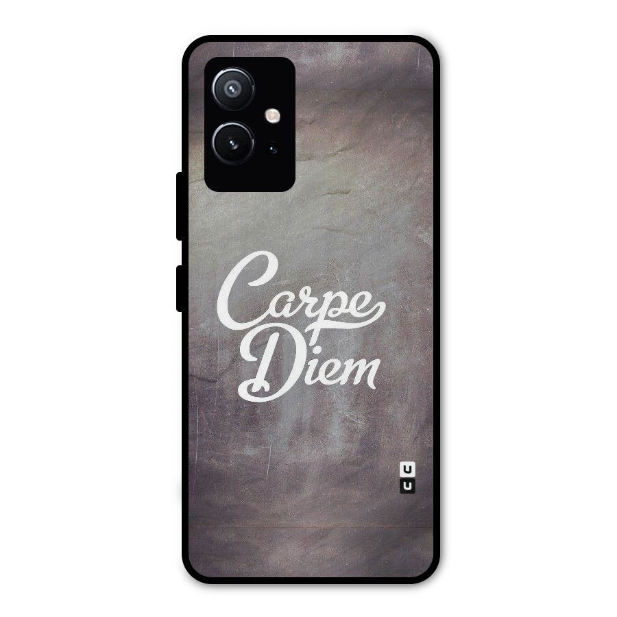 Carpe Diem Rugged Metal Back Case for Vivo Y75 5G