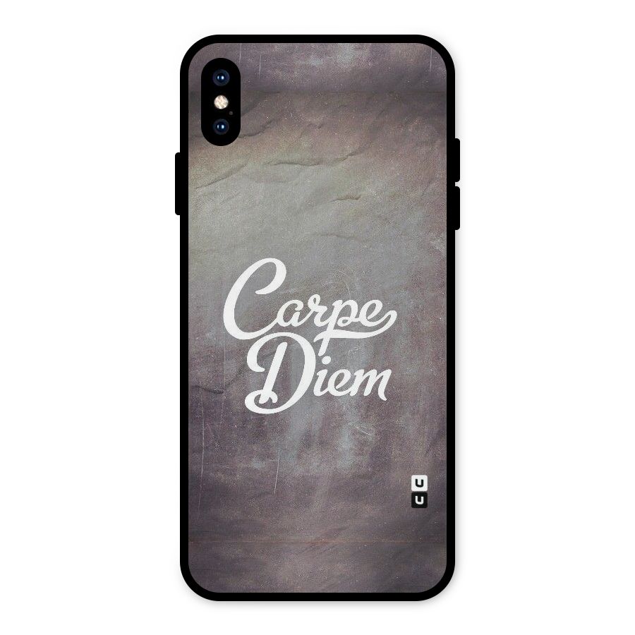 Carpe Diem Rugged Metal Back Case for iPhone XS Max