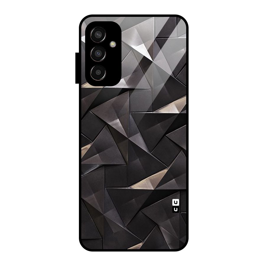 Carved Triangles Glass Back Case for Galaxy F13