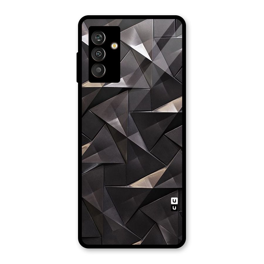 Carved Triangles Glass Back Case for Galaxy M13