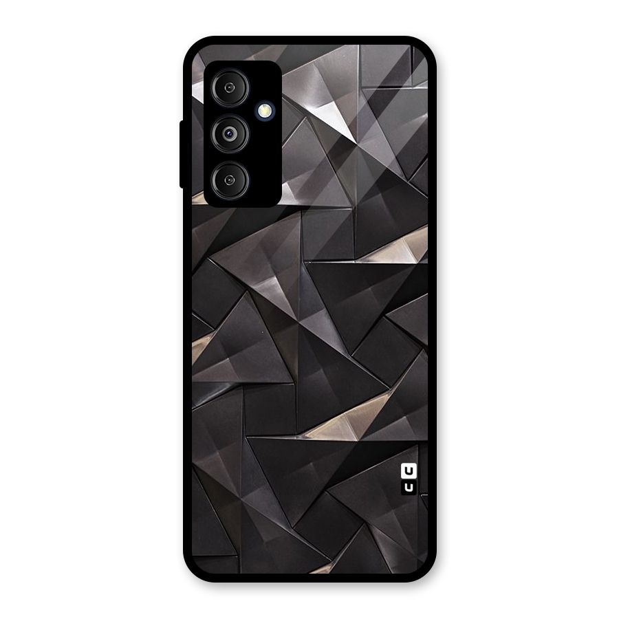 Carved Triangles Glass Back Case for Galaxy M14 5G