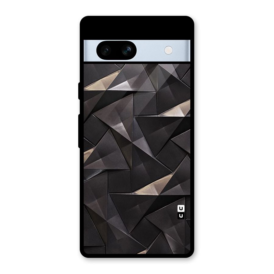 Carved Triangles Glass Back Case for Google Pixel 7a