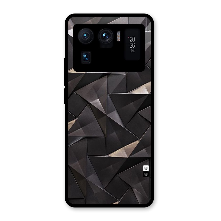 Carved Triangles Glass Back Case for Mi 11 Ultra