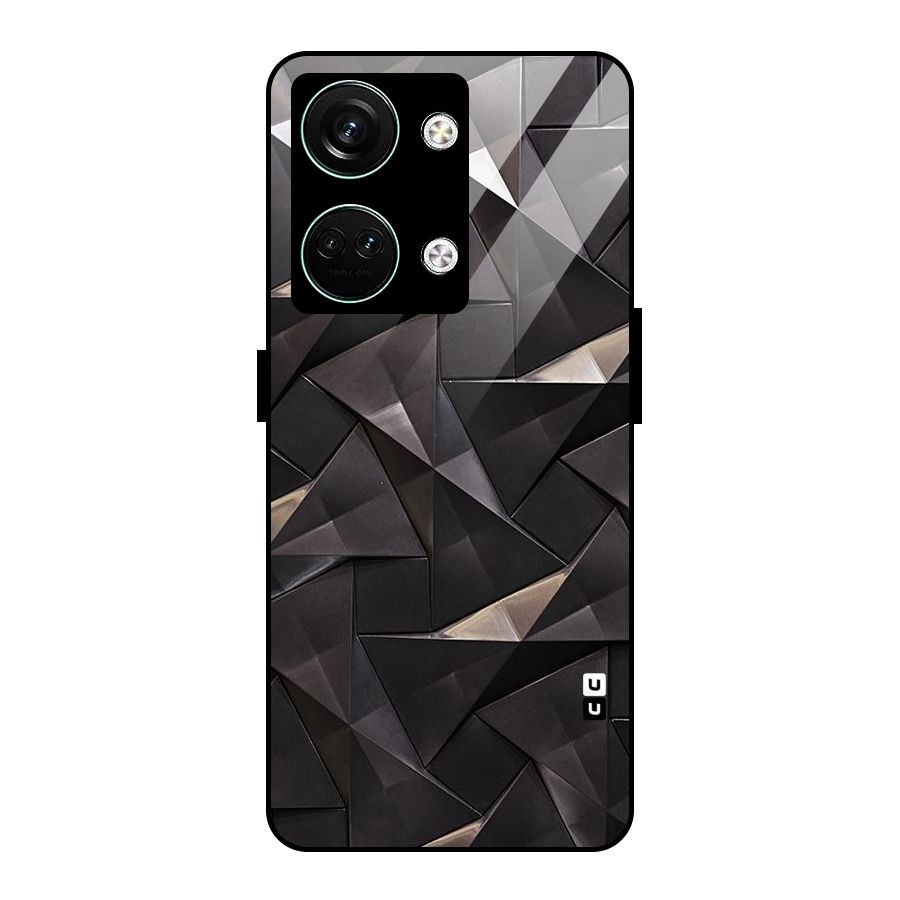 Carved Triangles Glass Back Case for Oneplus Nord 3