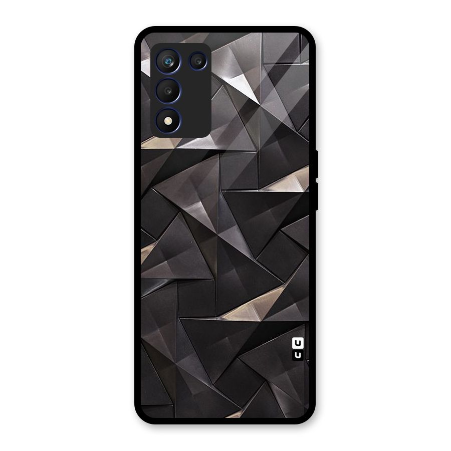 Carved Triangles Glass Back Case for Realme 9 5G Speed