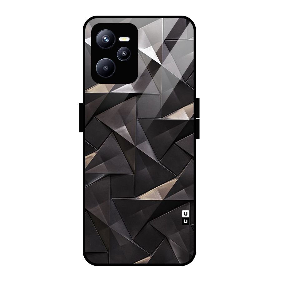 Carved Triangles Glass Back Case for Realme C35