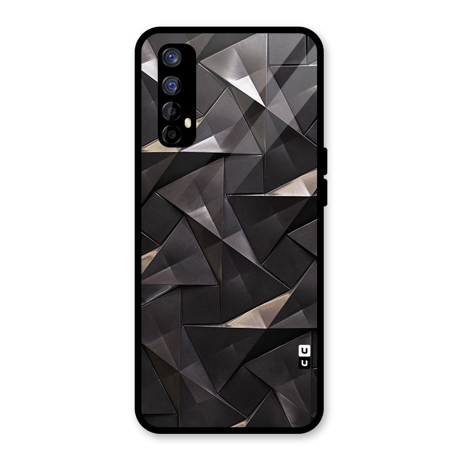 Carved Triangles Glass Back Case for Realme Narzo 20 Pro