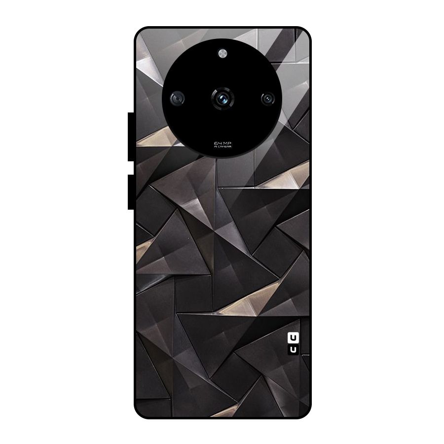 Carved Triangles Glass Back Case for Realme Narzo 60 5G