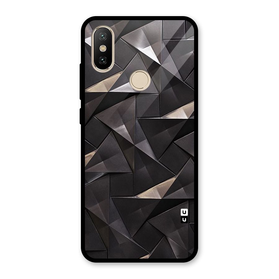 Carved Triangles Glass Back Case for Redmi A2