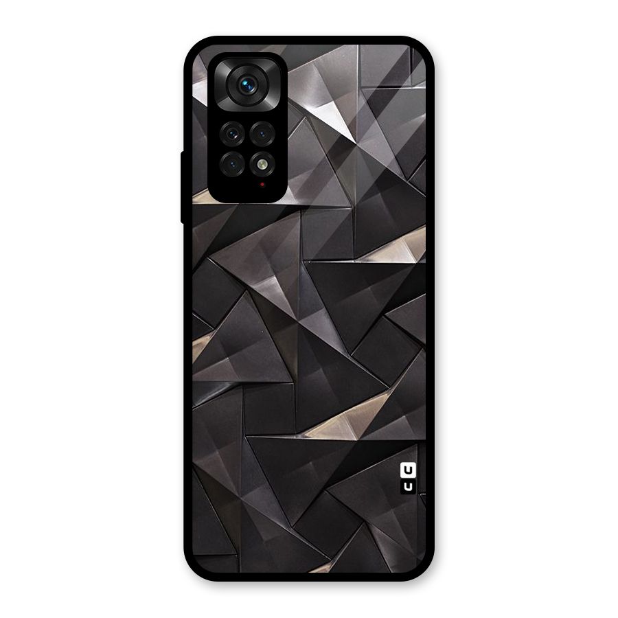 Carved Triangles Glass Back Case for Redmi Note 11S