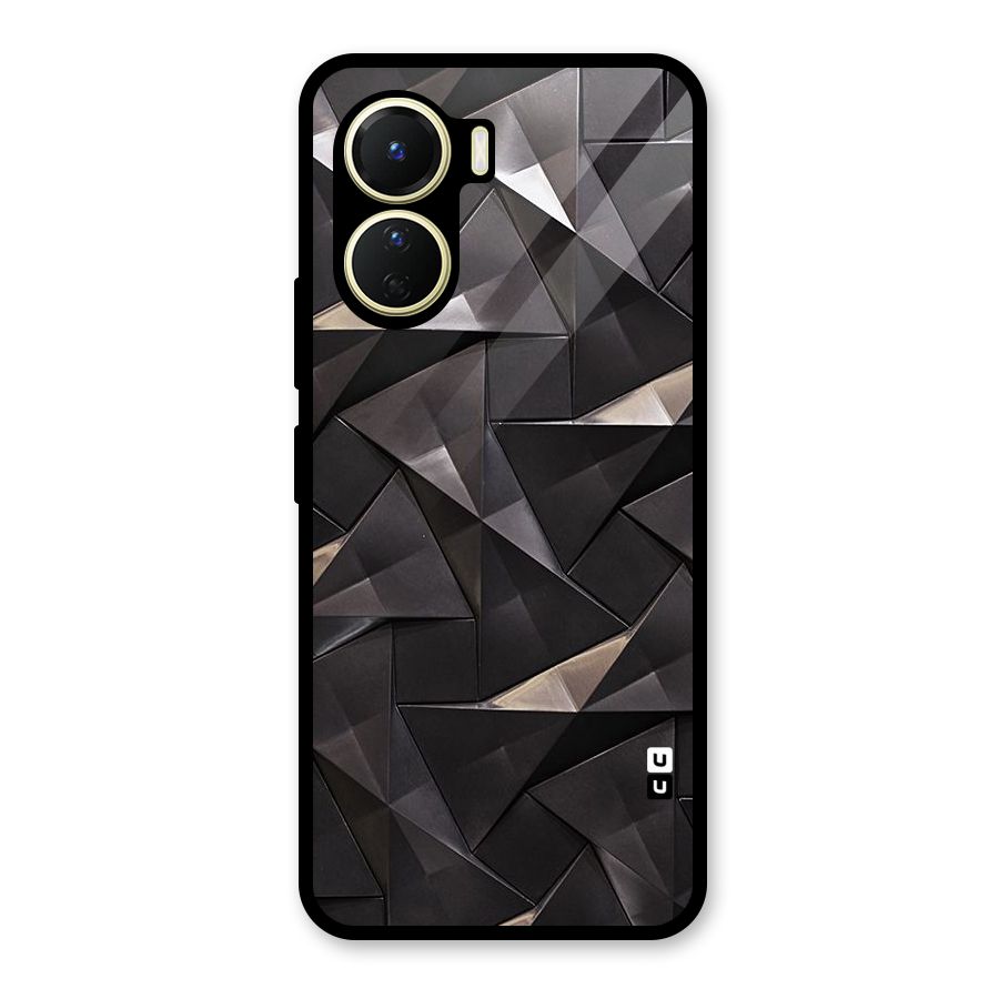Carved Triangles Glass Back Case for Vivo Y16