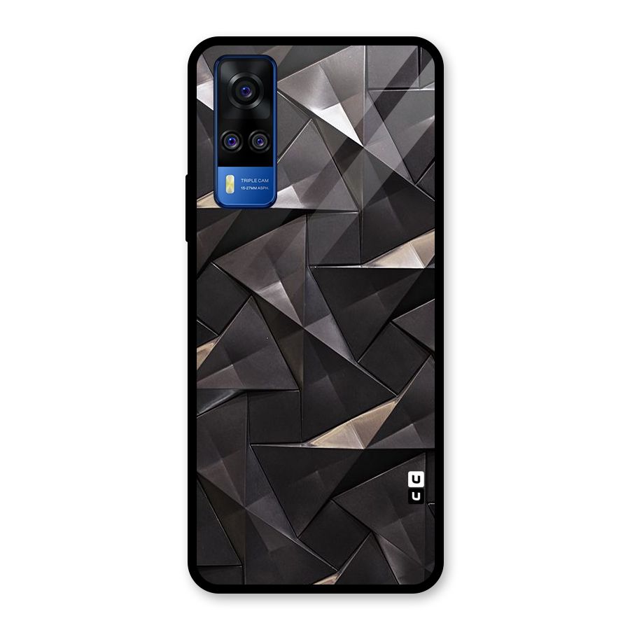 Carved Triangles Glass Back Case for Vivo Y31