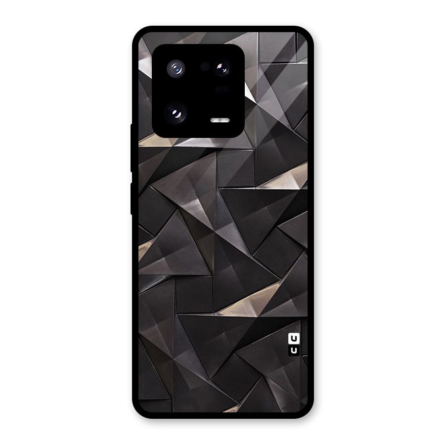 Carved Triangles Glass Back Case for Xiaomi 13 Pro