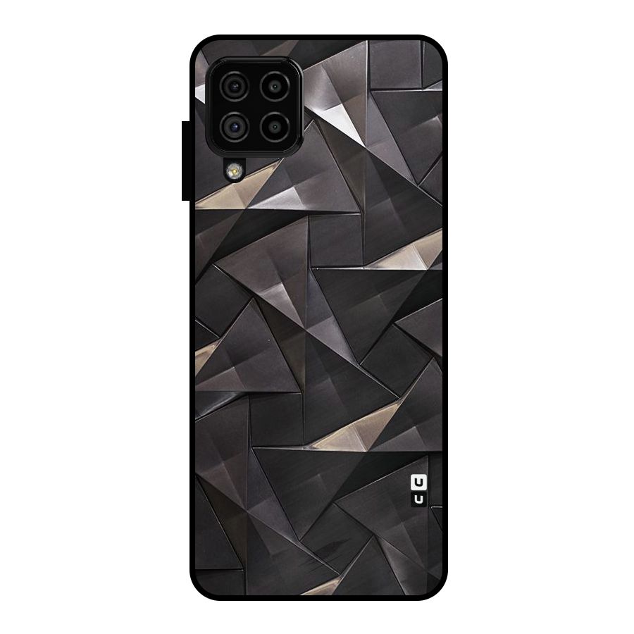 Carved Triangles Metal Back Case for Galaxy A22 4G