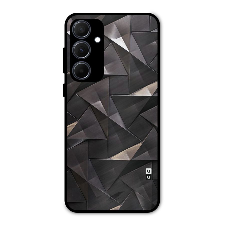 Carved Triangles Metal Back Case for Galaxy A35