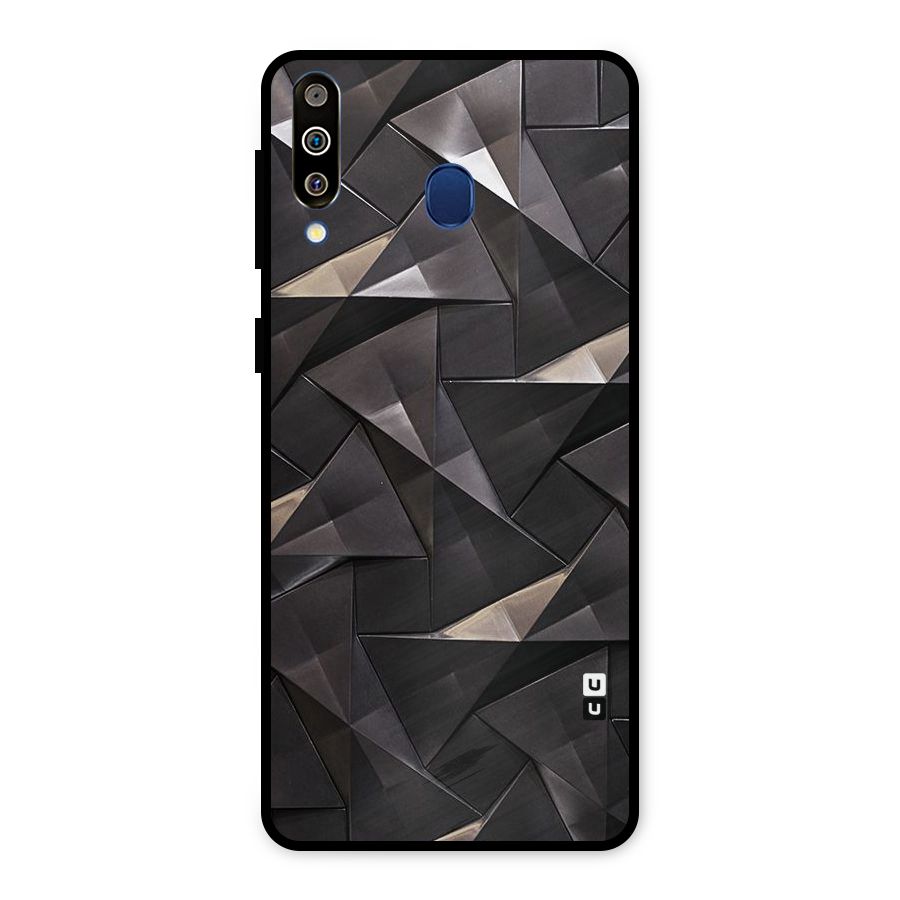 Carved Triangles Metal Back Case for Galaxy M30