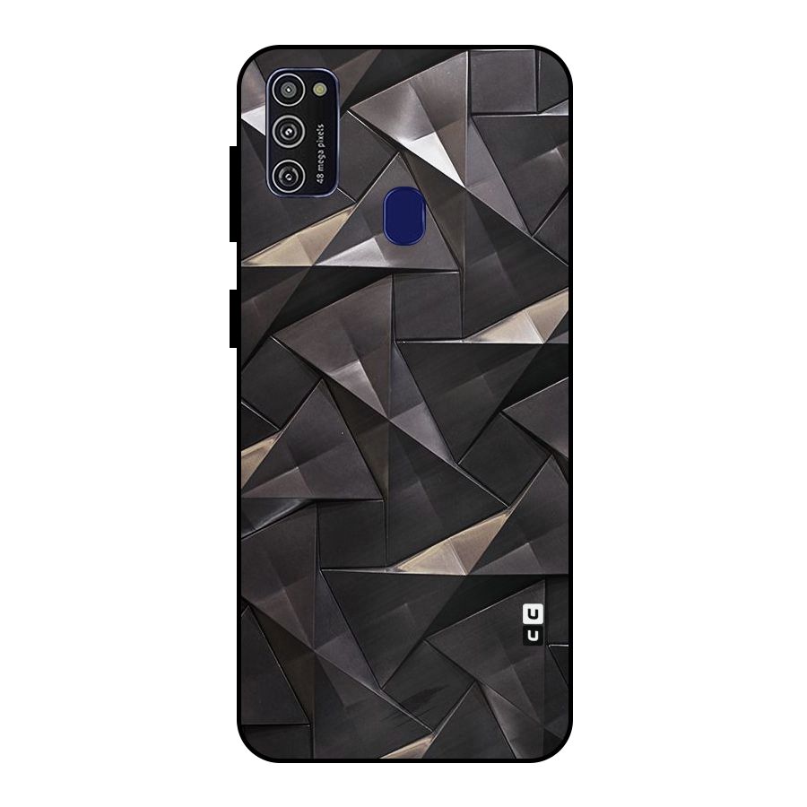 Carved Triangles Metal Back Case for Galaxy M30s