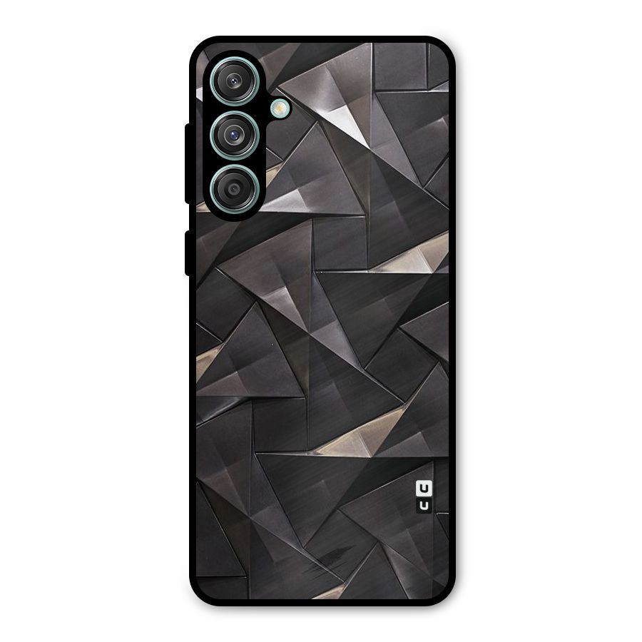 Carved Triangles Metal Back Case for Galaxy M55 5G