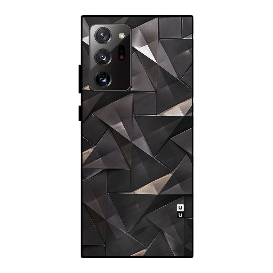 Carved Triangles Metal Back Case for Galaxy Note 20 Ultra