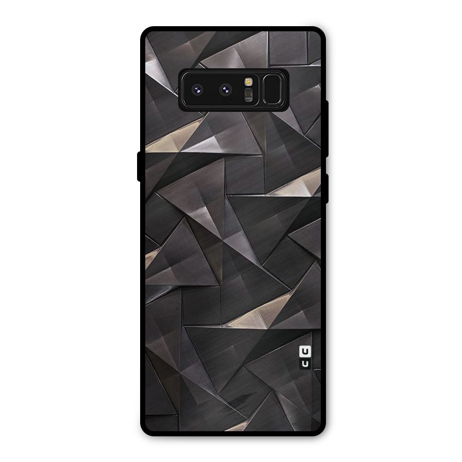 Carved Triangles Metal Back Case for Galaxy Note 8