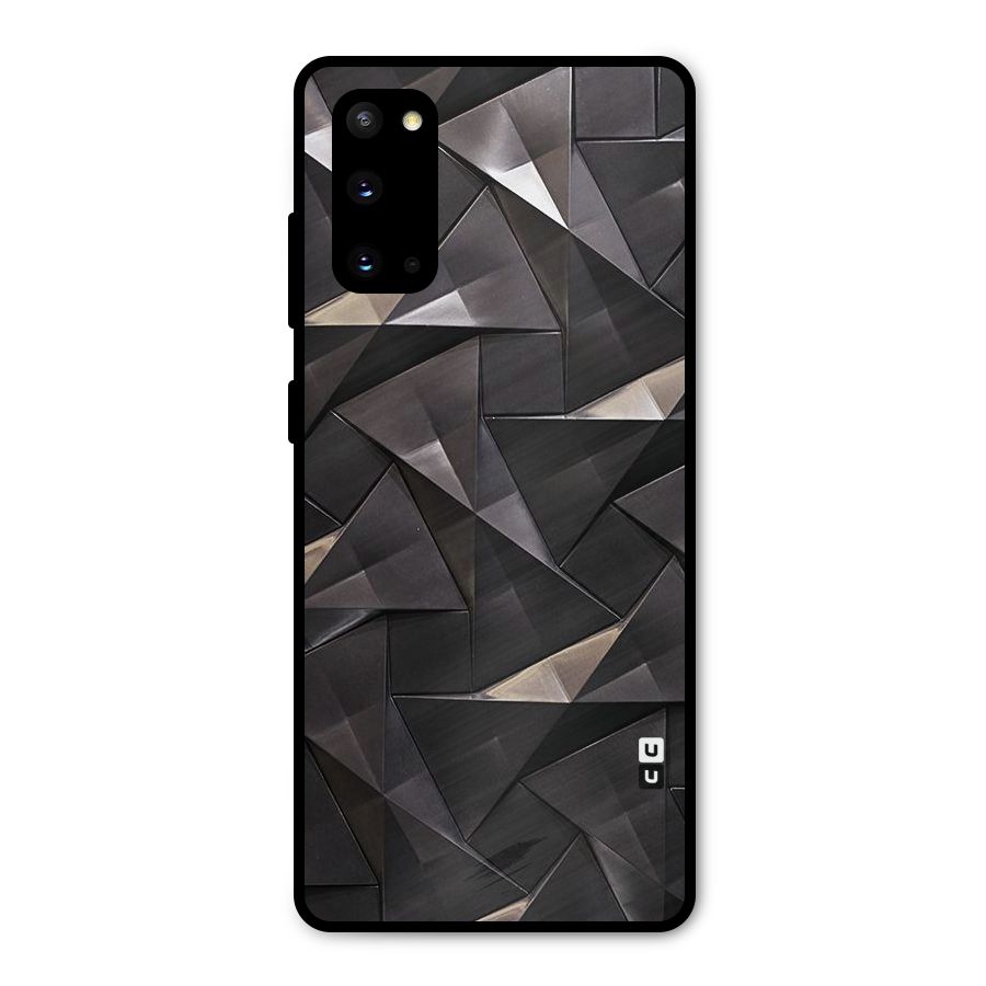 Carved Triangles Metal Back Case for Galaxy S20