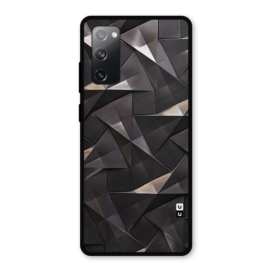 Carved Triangles Metal Back Case for Galaxy S20 FE