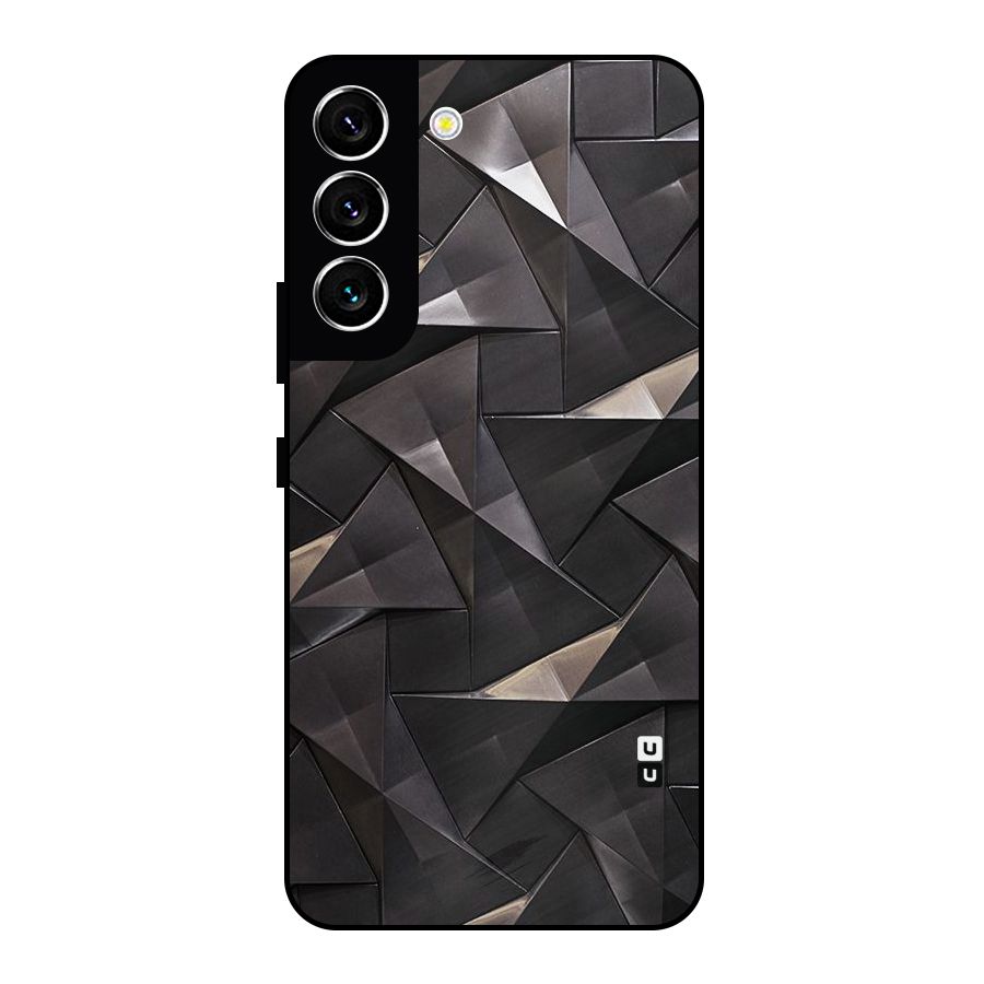 Carved Triangles Metal Back Case for Galaxy S22 5G