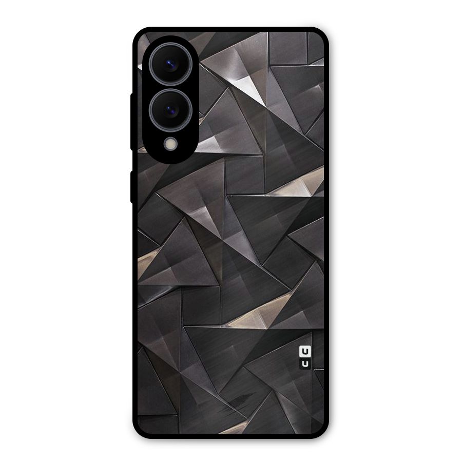 Carved Triangles Metal Back Case for Galaxy S25 Edge