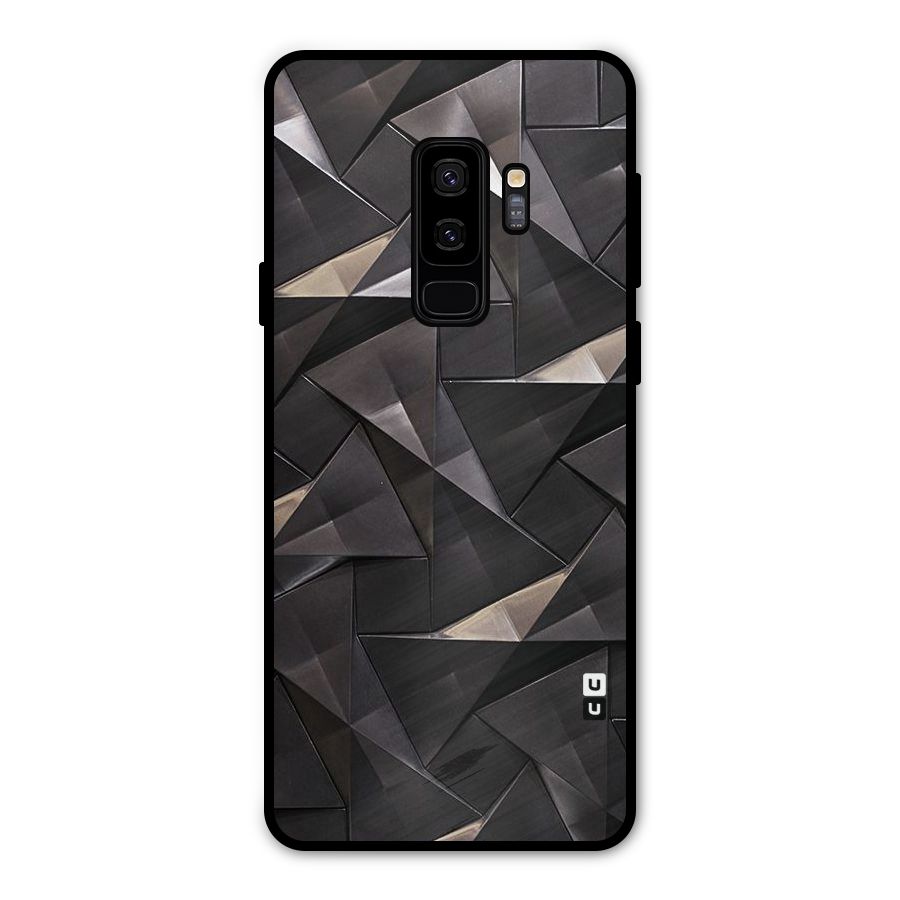 Carved Triangles Metal Back Case for Galaxy S9 Plus
