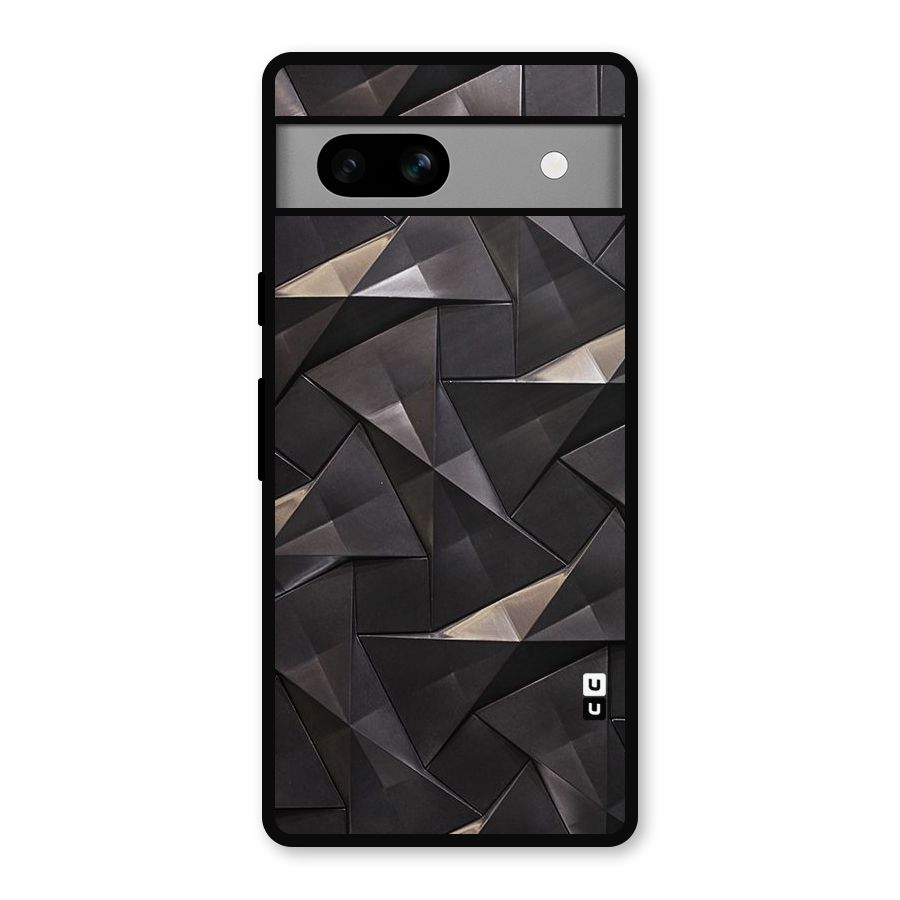 Carved Triangles Metal Back Case for Google Pixel 7a