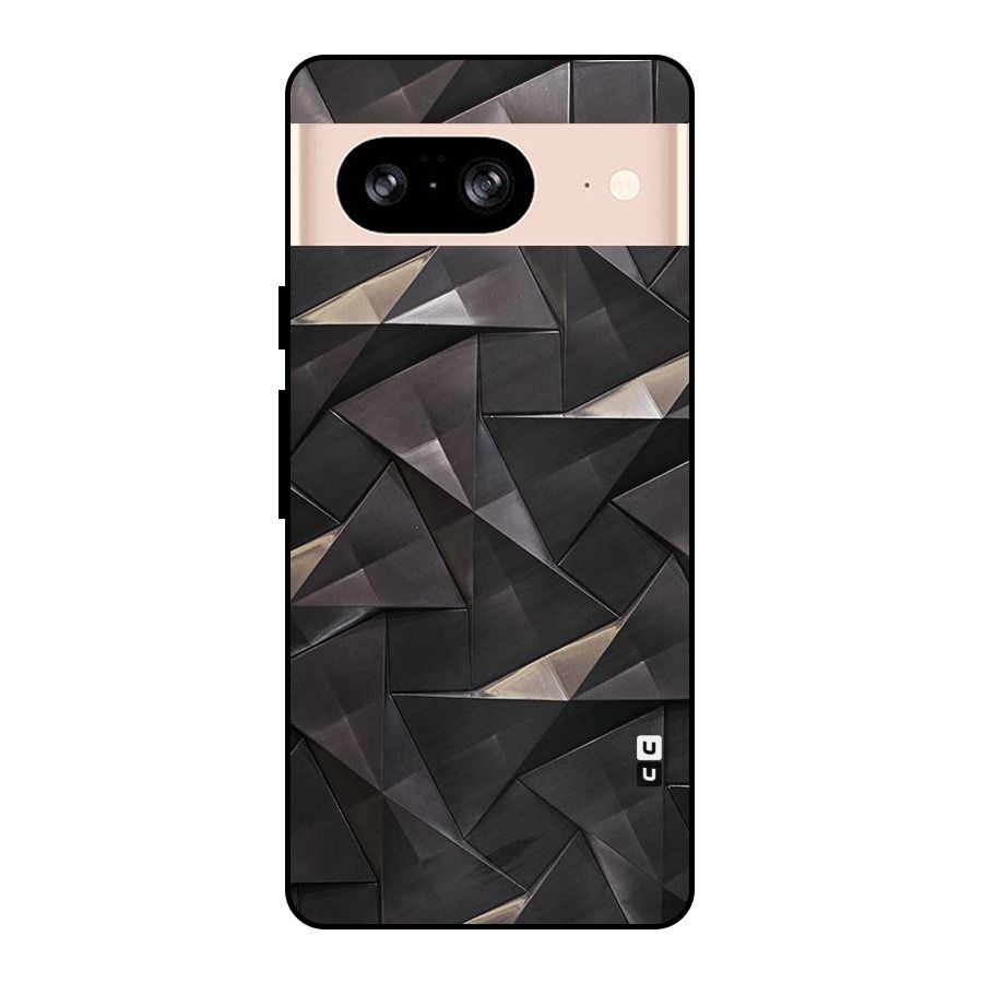 Carved Triangles Metal Back Case for Google Pixel 8