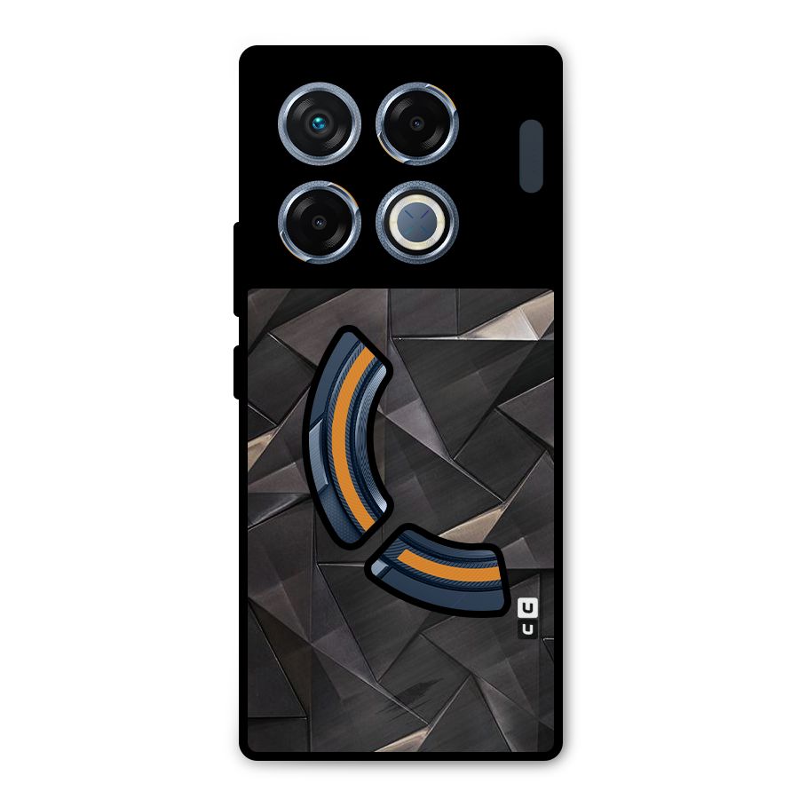 Carved Triangles Metal Back Case for Infinix GT 20 Pro