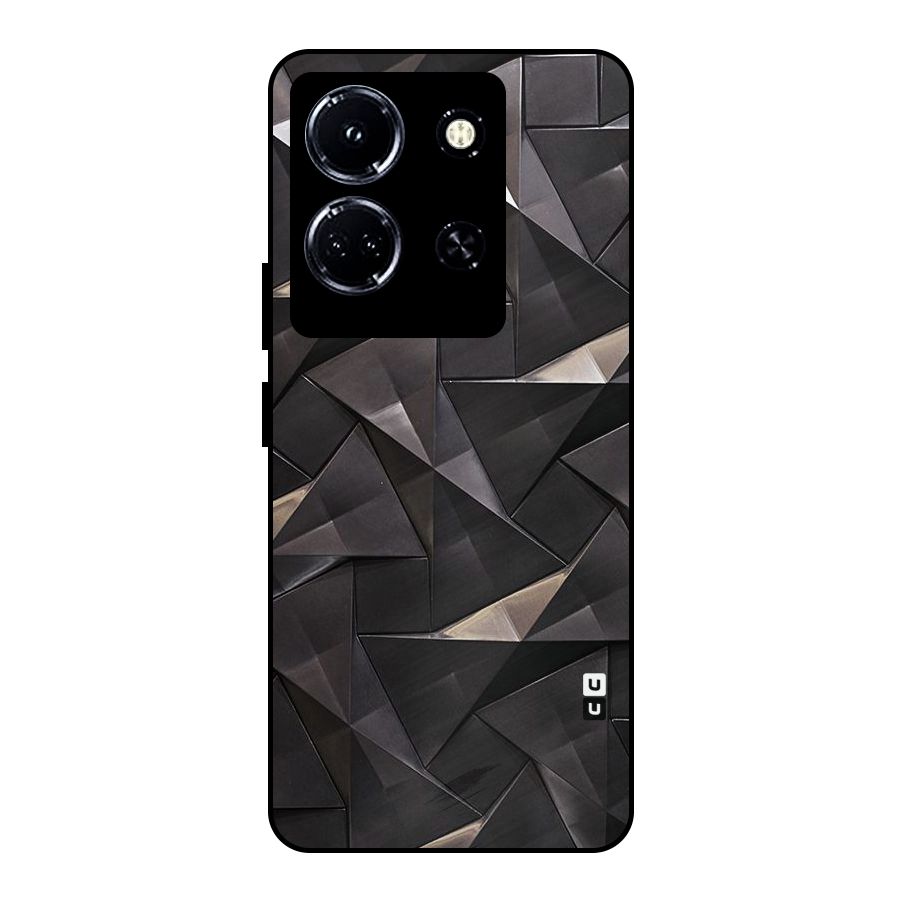 Carved Triangles Metal Back Case for Infinix Note 30 5G