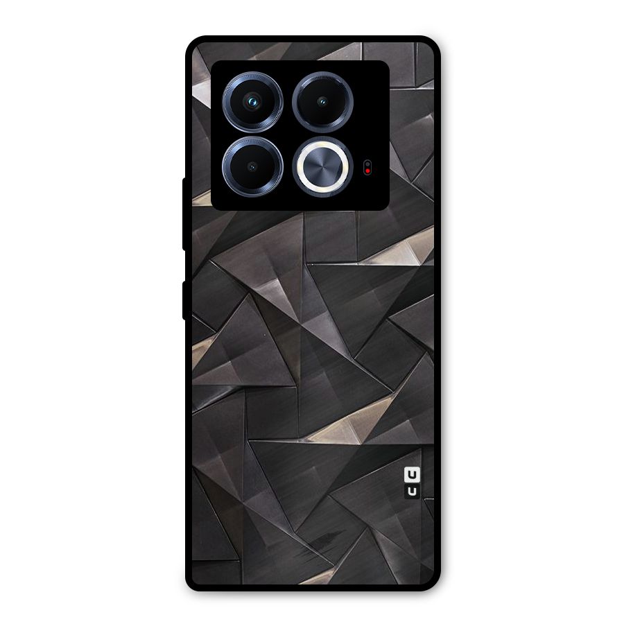 Carved Triangles Metal Back Case for Infinix Note 40 5G