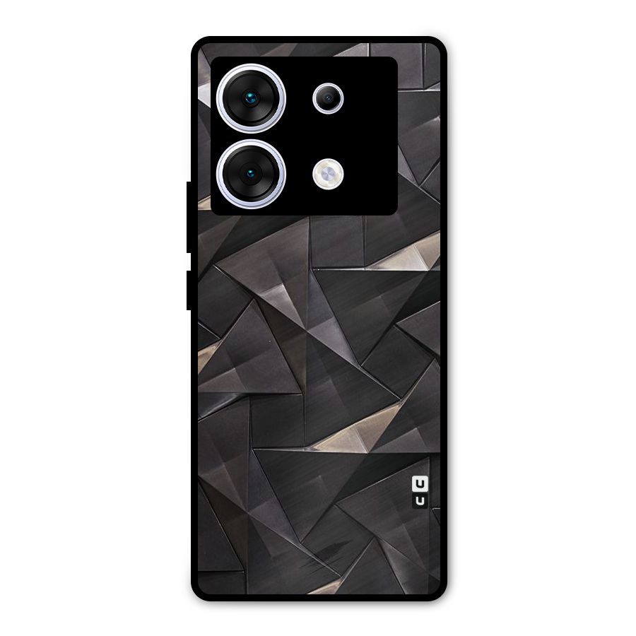 Carved Triangles Metal Back Case for Infinix Zero 30 5G