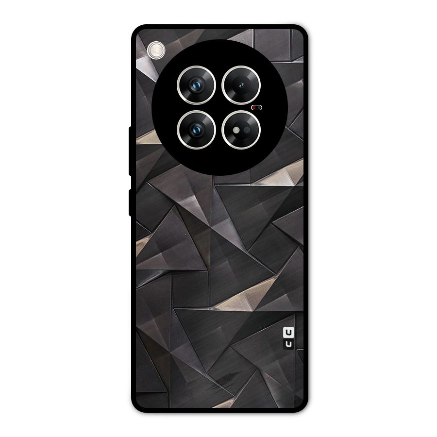 Carved Triangles Metal Back Case for Infinix Zero 40 5G