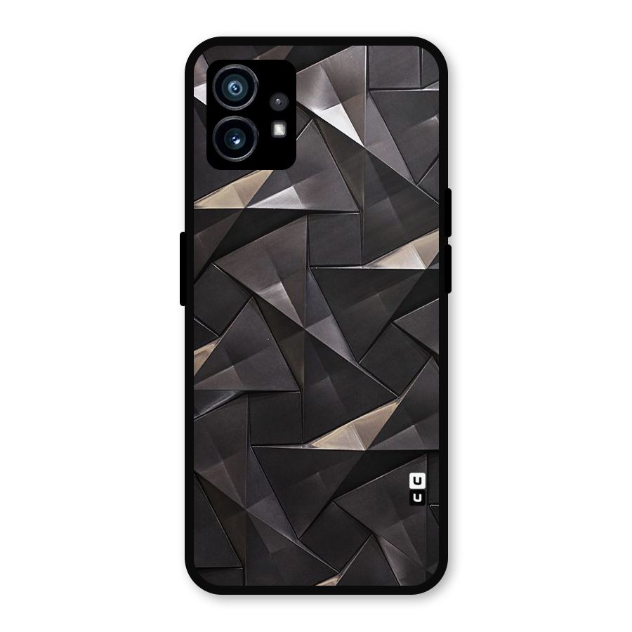 Carved Triangles Metal Back Case for Nothing Phone 1
