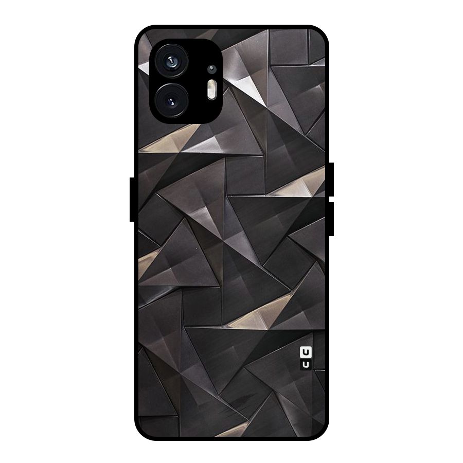 Carved Triangles Metal Back Case for Nothing Phone 2