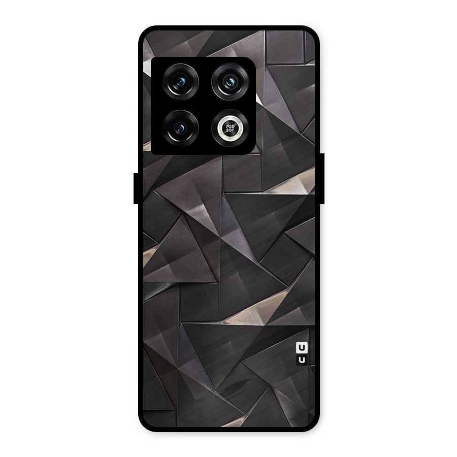 Carved Triangles Metal Back Case for OnePlus 10 Pro 5G