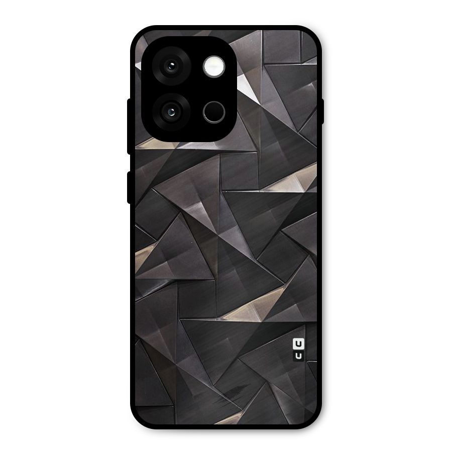 Carved Triangles Metal Back Case for OnePlus 13s