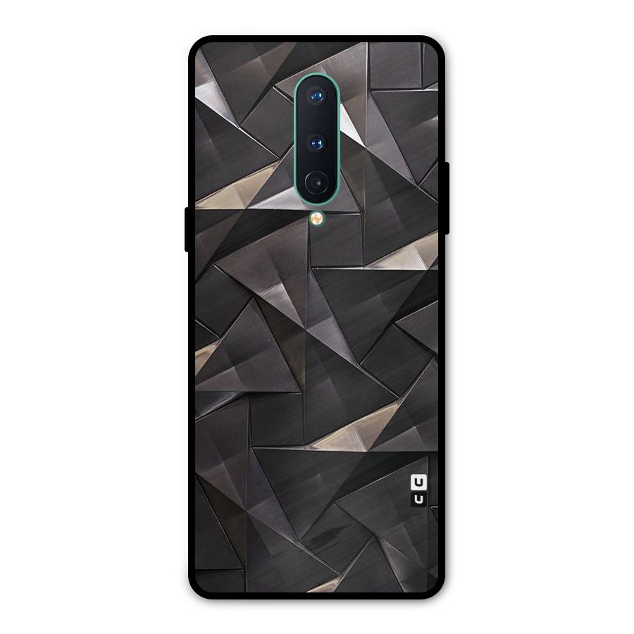 Carved Triangles Metal Back Case for OnePlus 8