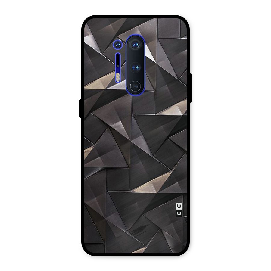 Carved Triangles Metal Back Case for OnePlus 8 Pro