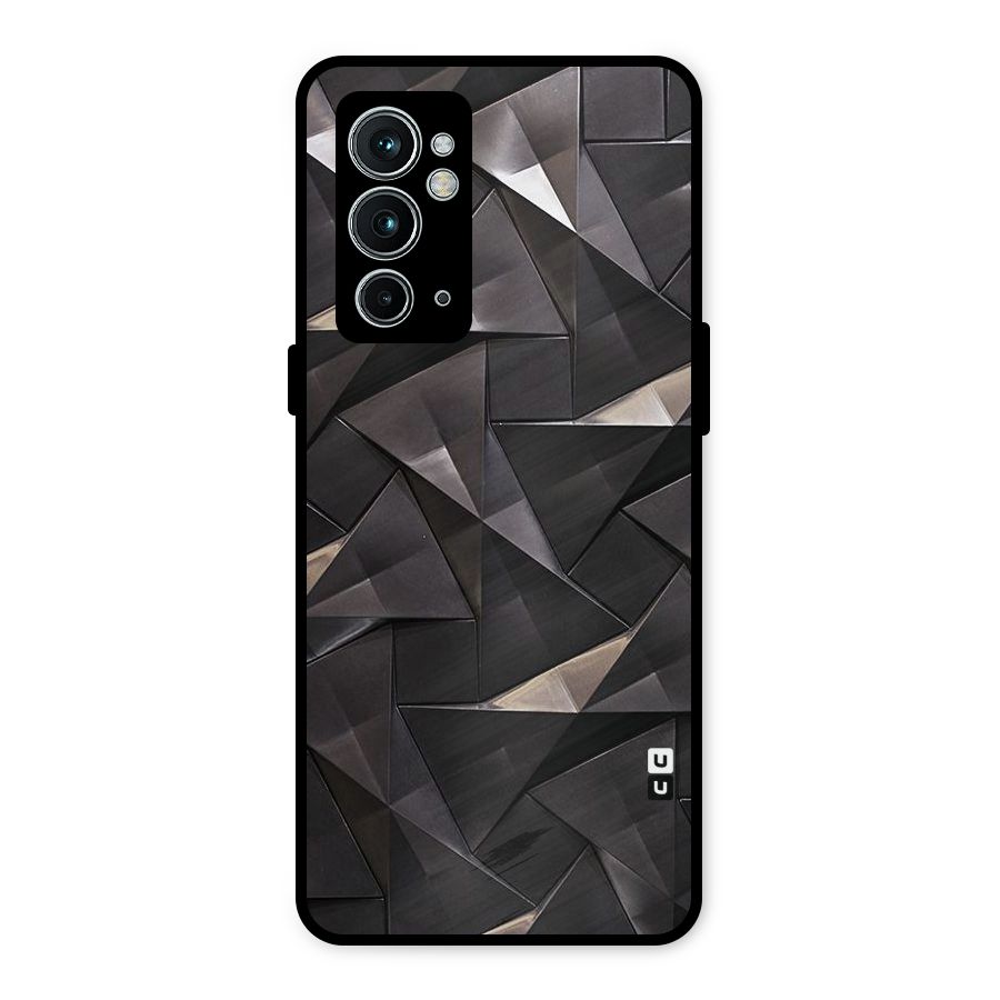 Carved Triangles Metal Back Case for OnePlus 9RT 5G