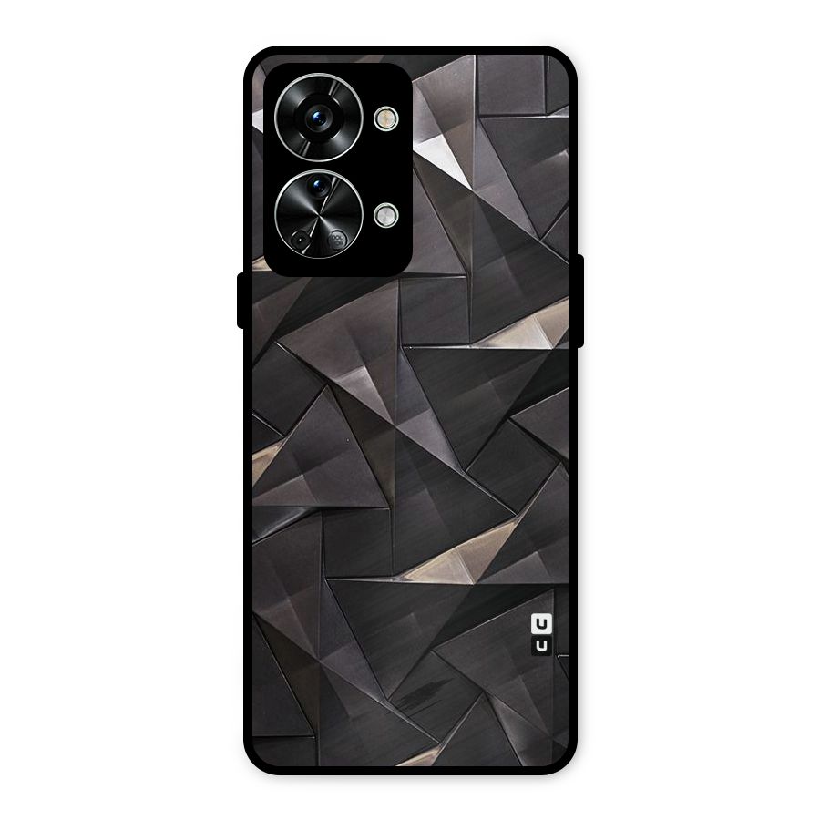 Carved Triangles Metal Back Case for OnePlus Nord 2T