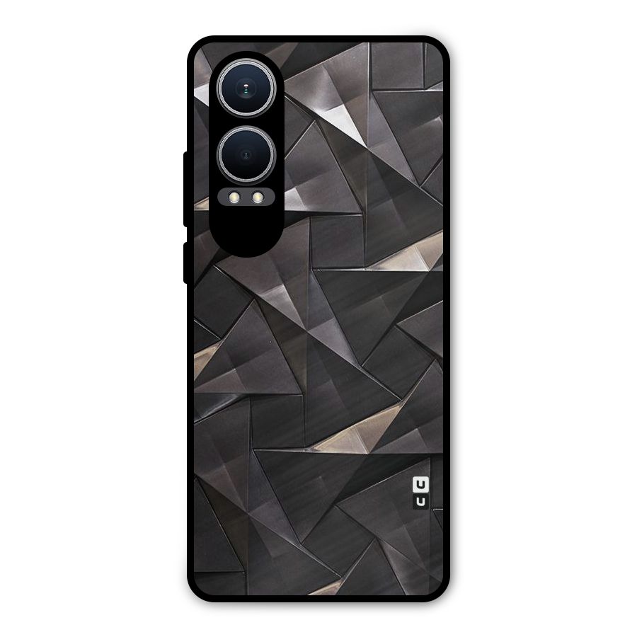 Carved Triangles Metal Back Case for OnePlus Nord CE4 Lite