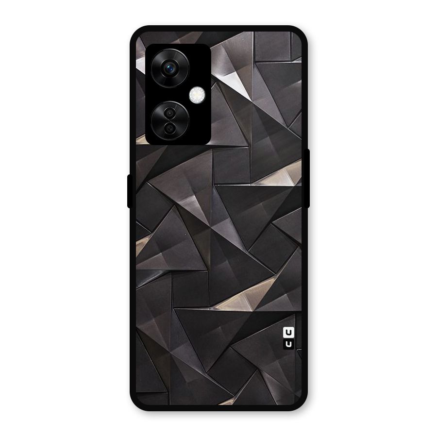 Carved Triangles Metal Back Case for OnePlus Nord CE 3 Lite